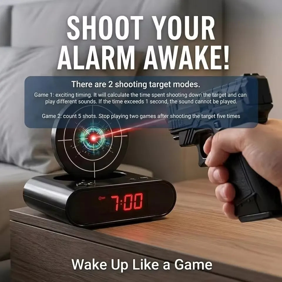 Shooting Target Laser Alarm Clock
