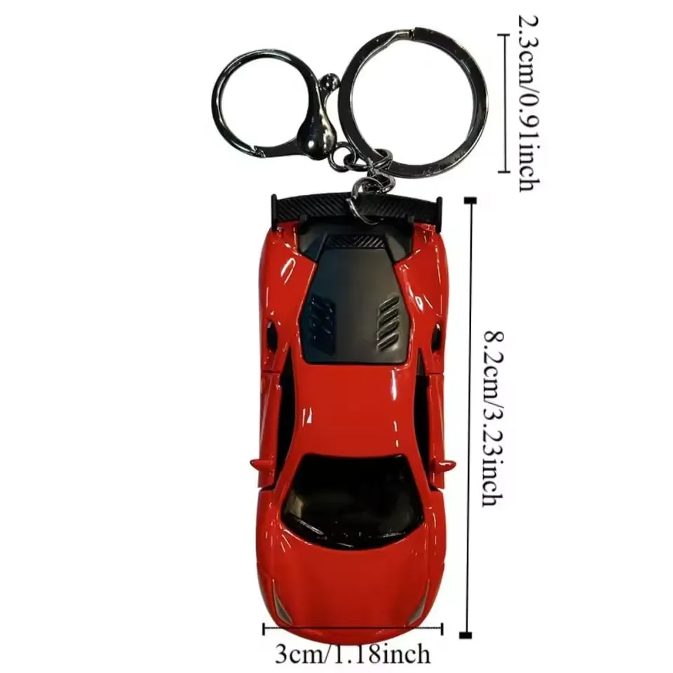 Apex Pullback Sports Car Keychain
