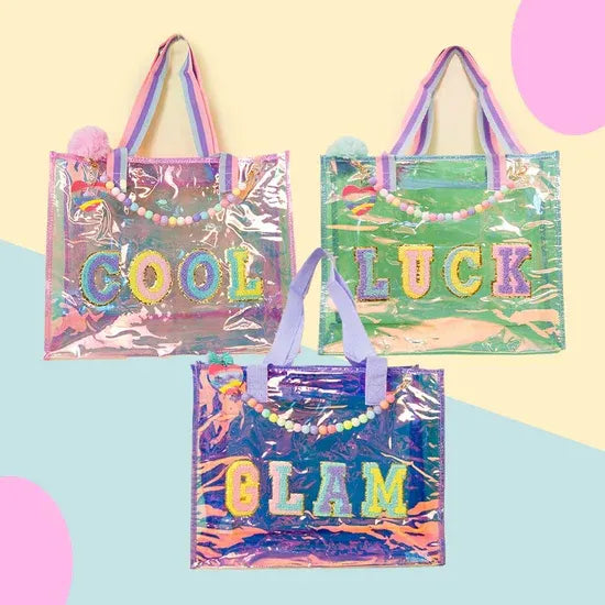 Letter Trend Holographic Tote Bag