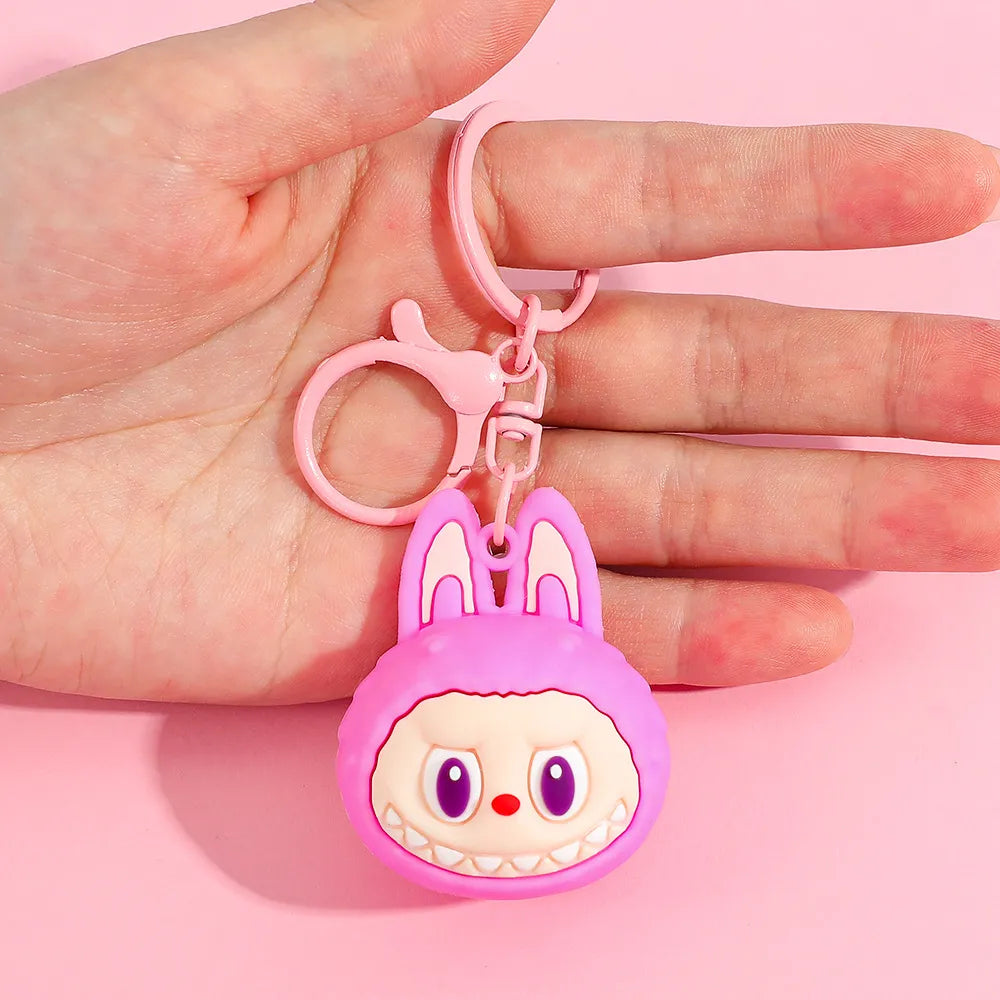 Mega Head Labubu Silicone Keychain