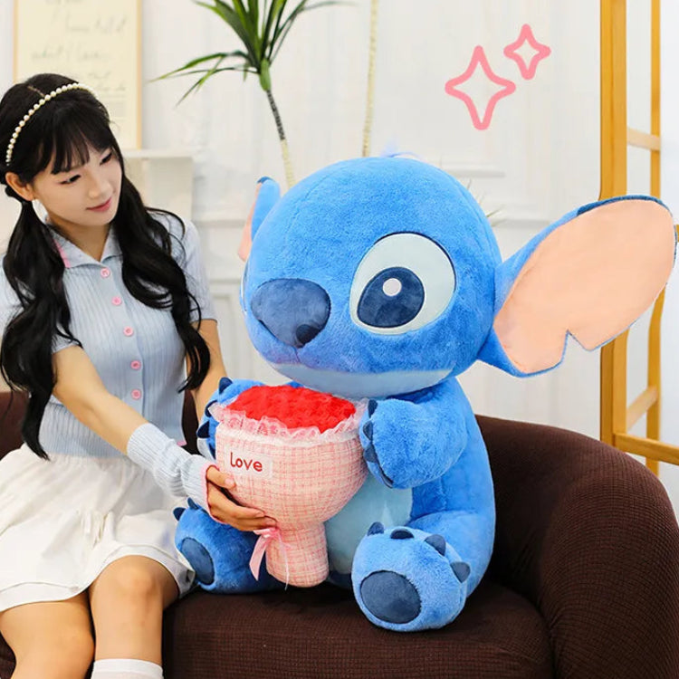 Stitch & Angel Romance Bouquet Plushie (30 cm)