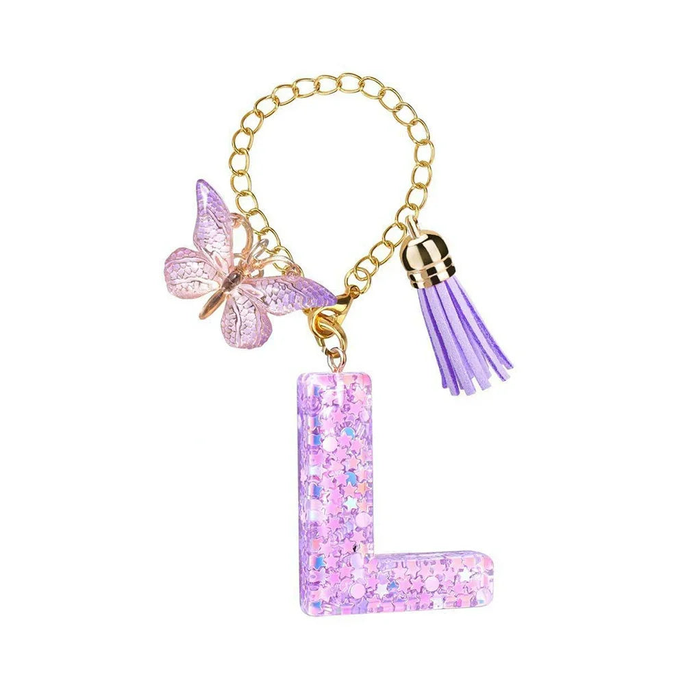 Butterfly Liquid Luxe Letter Charm