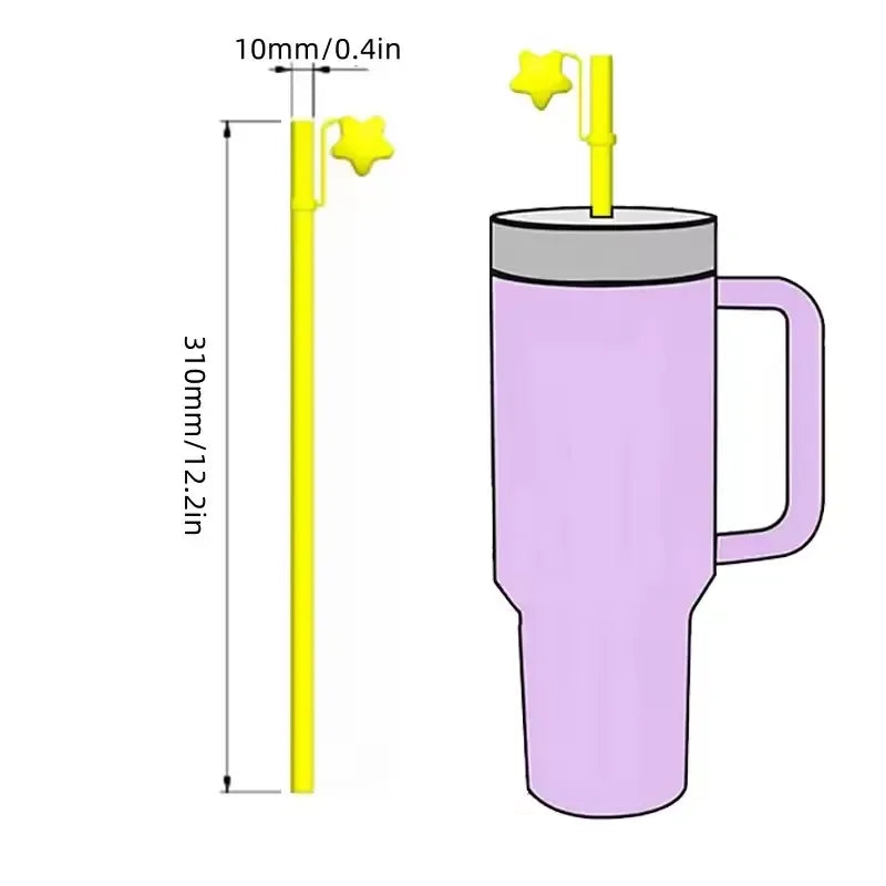 Star Shaped Silicone Straw for Stanley