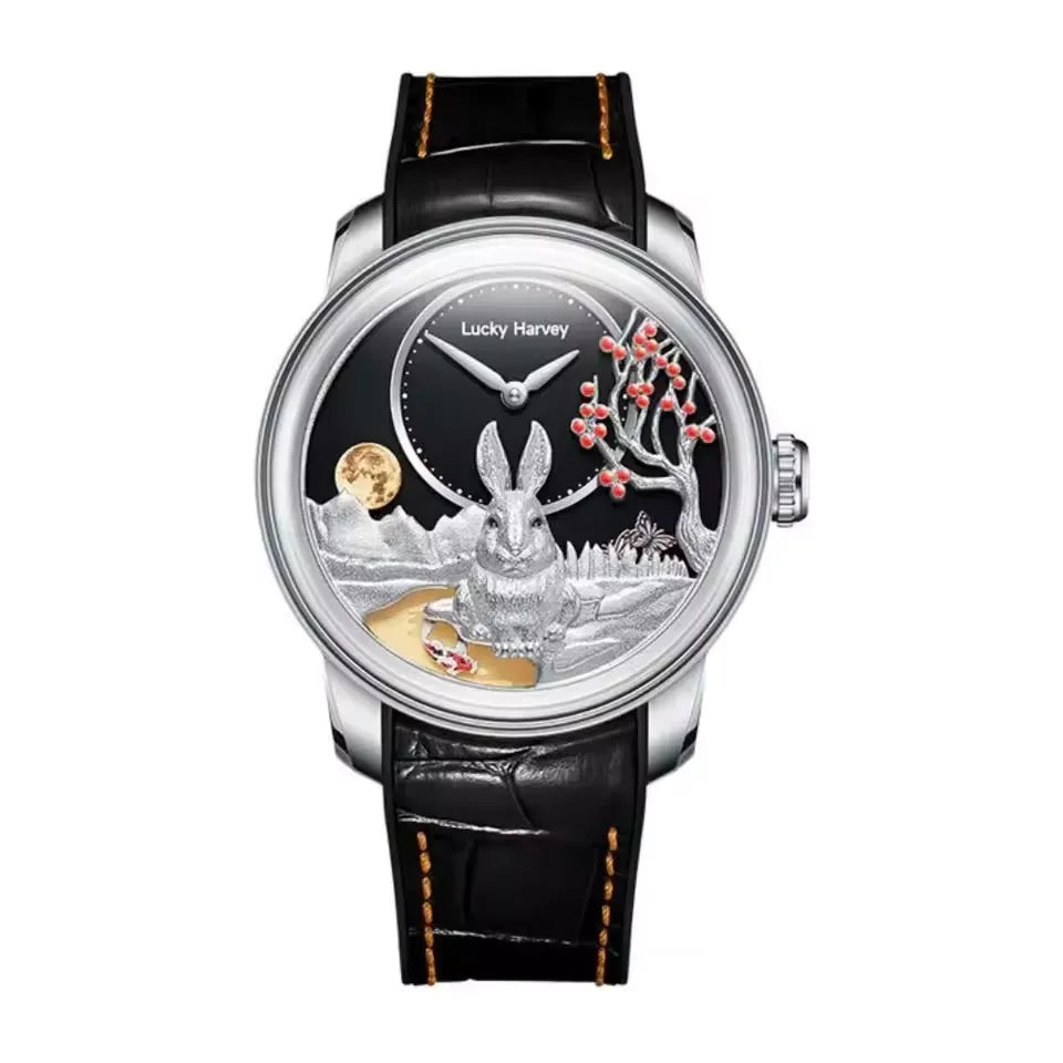Lucky Harvey Lunar Harmony Jade Rabbit Kinetic Automaton Watch