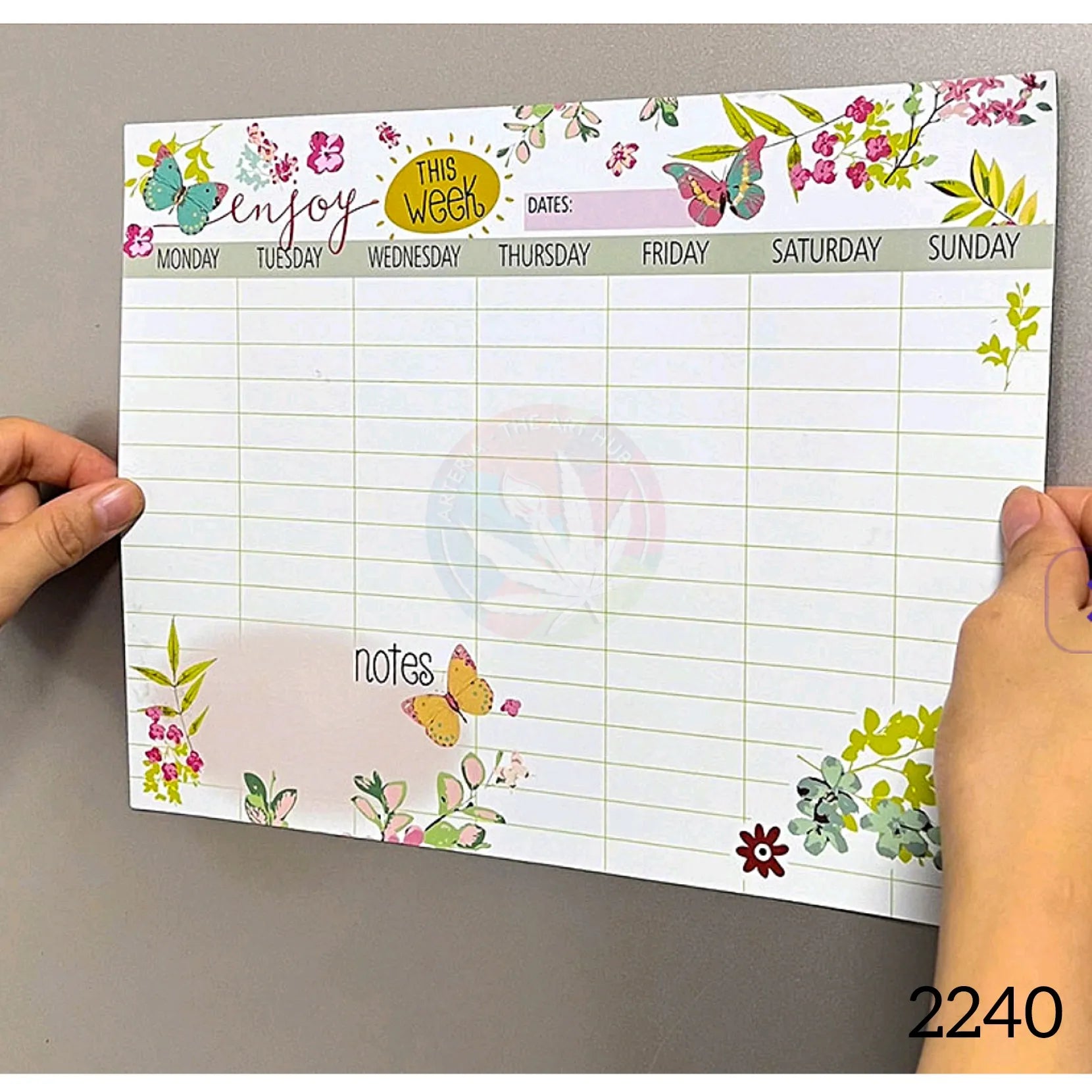 A3 Magnetic Floral Weekly Planner