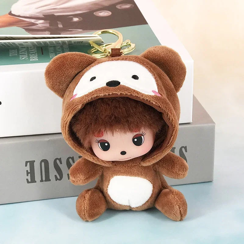 Monchhichi Menagerie Hooded Plush Keychain