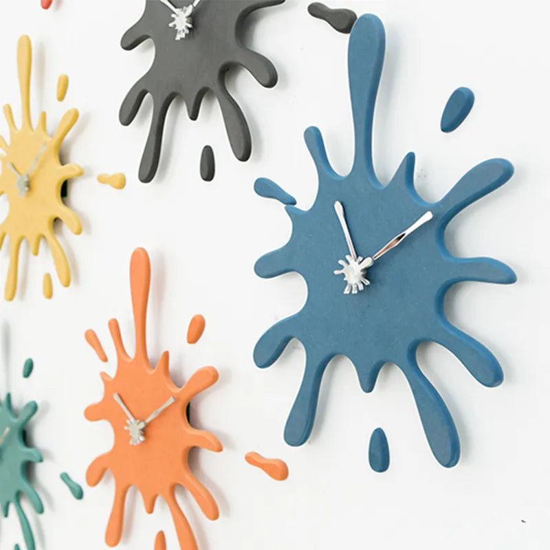 Chroma Splash Paint Splatter Wall Clock