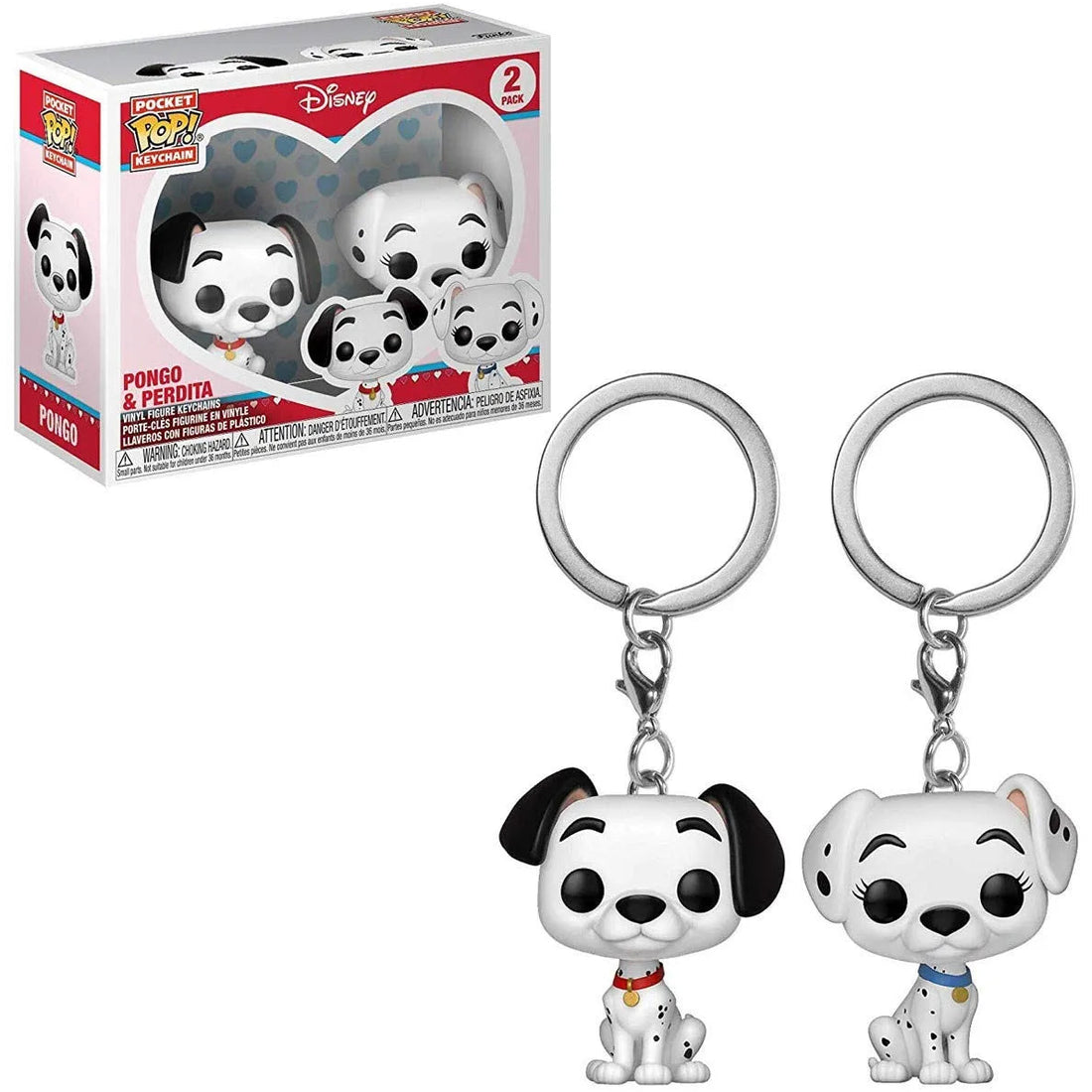 Funko POP Pongo & Perdita Couple Keychain