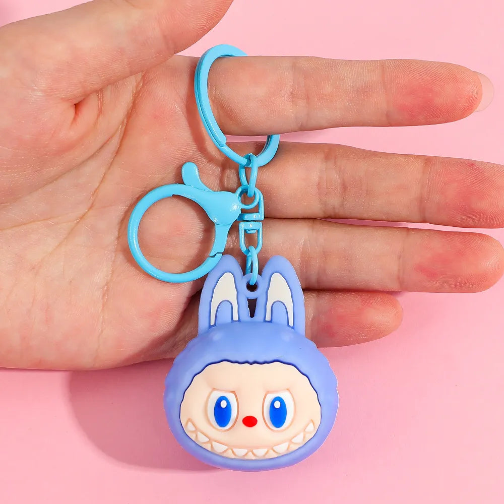 Mega Head Labubu Silicone Keychain