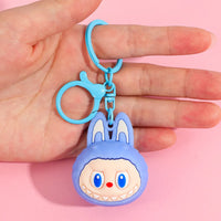 Mega Head Labubu Silicone Keychain