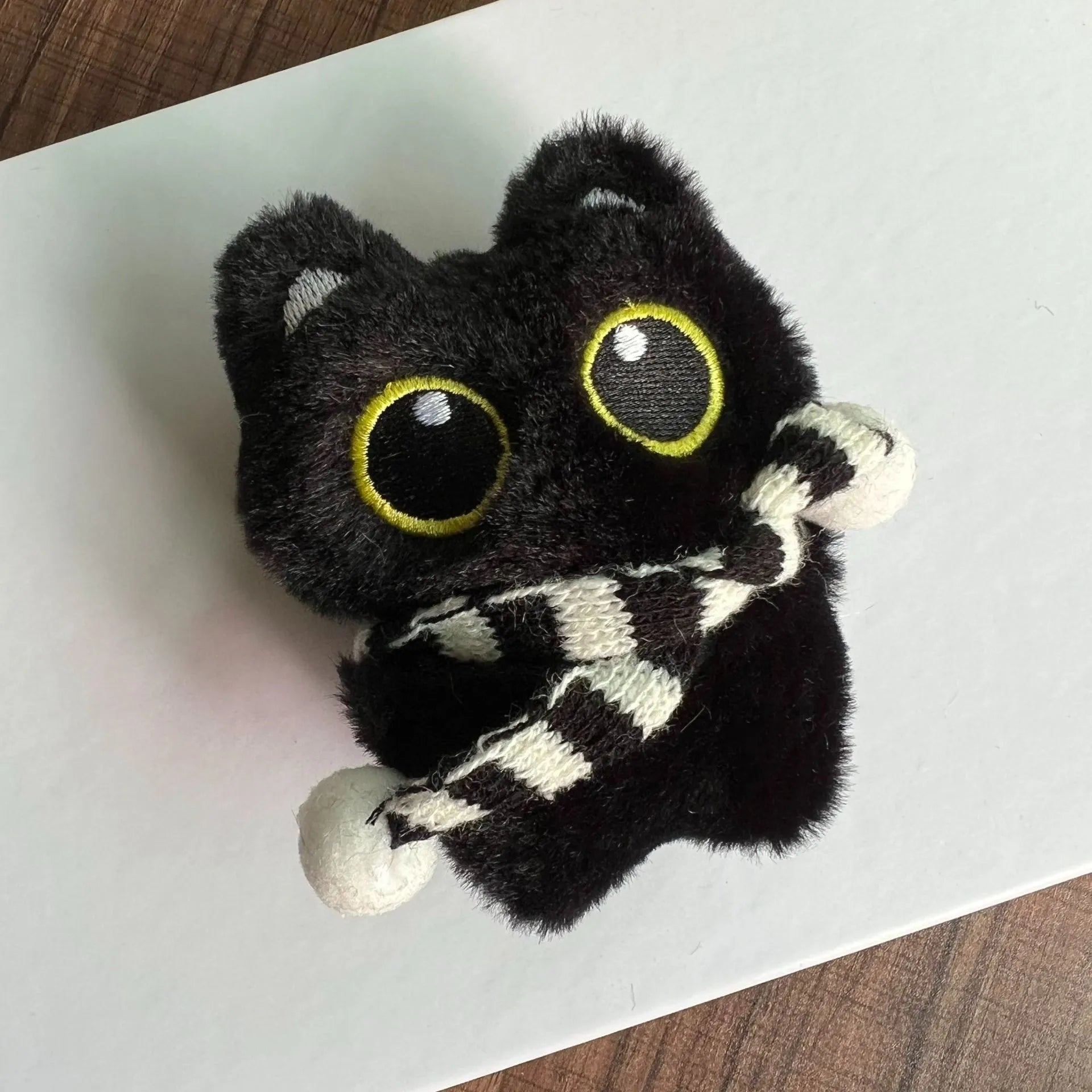 Black Hero Cat Plush Keychain