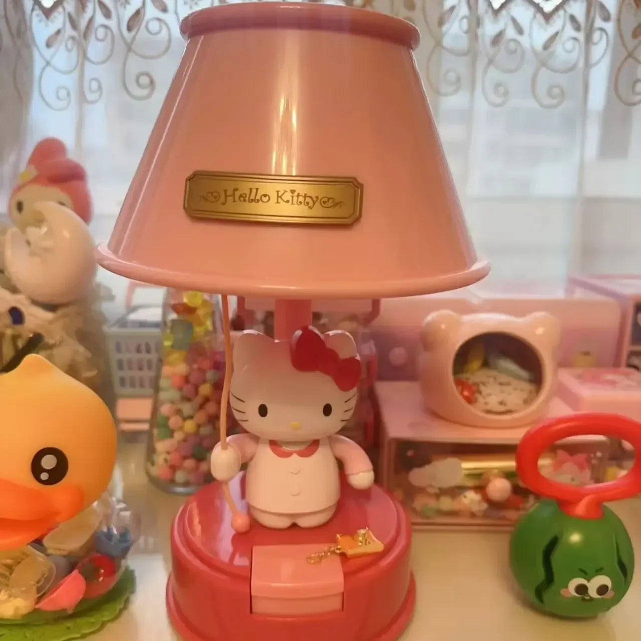 Hello KT Medieval Rosy Pink Lamp