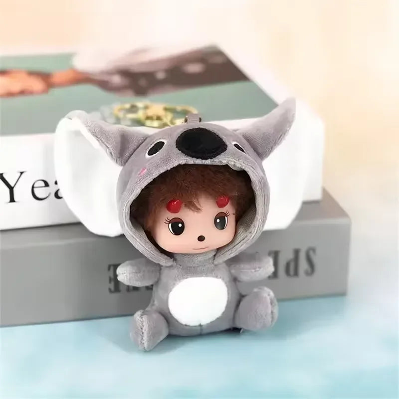 Monchhichi Menagerie Hooded Plush Keychain
