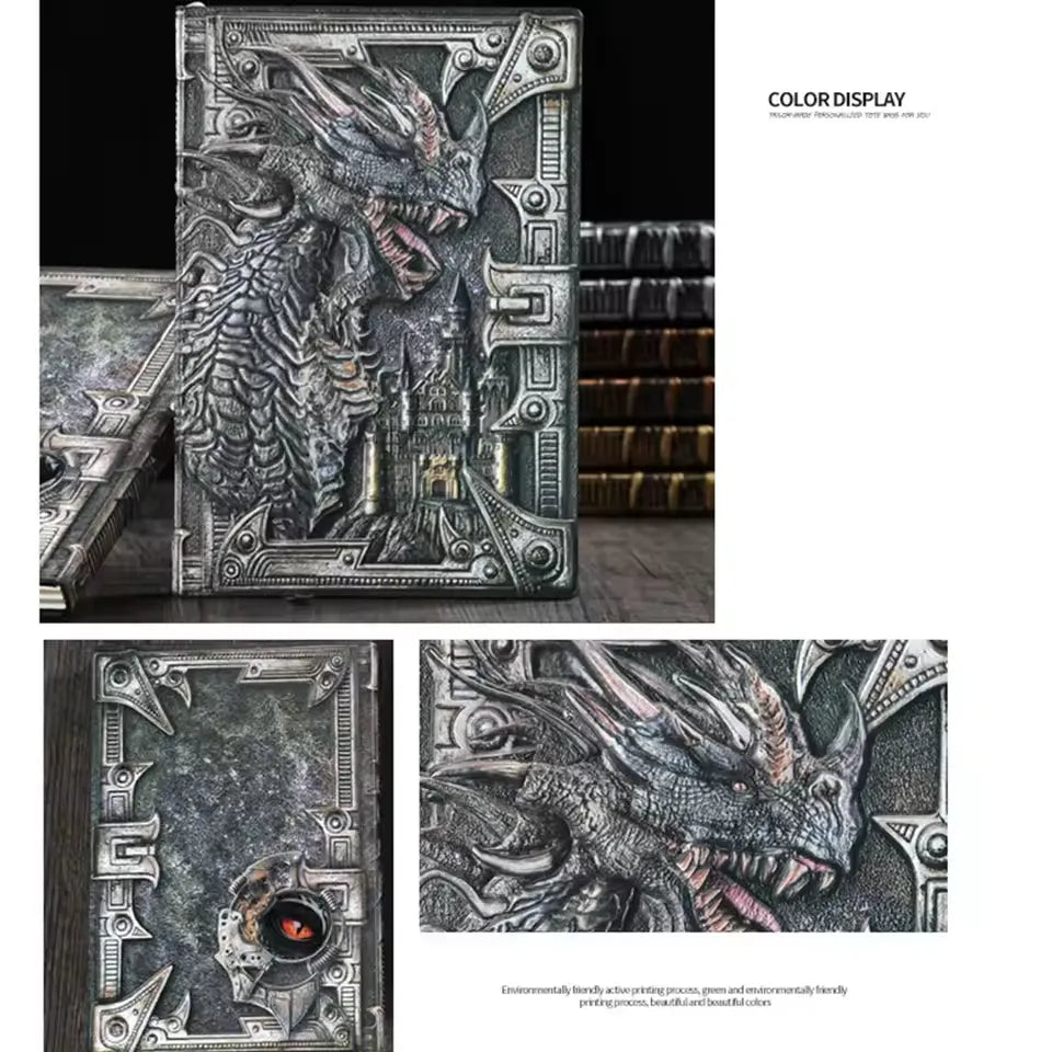 Vintage Retro Roaring Dragon Notebook