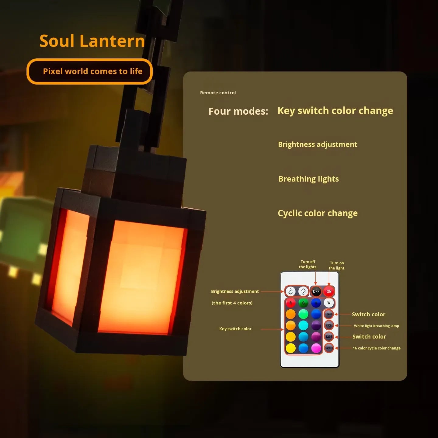 Minekraft Overworld Lantern Lamp