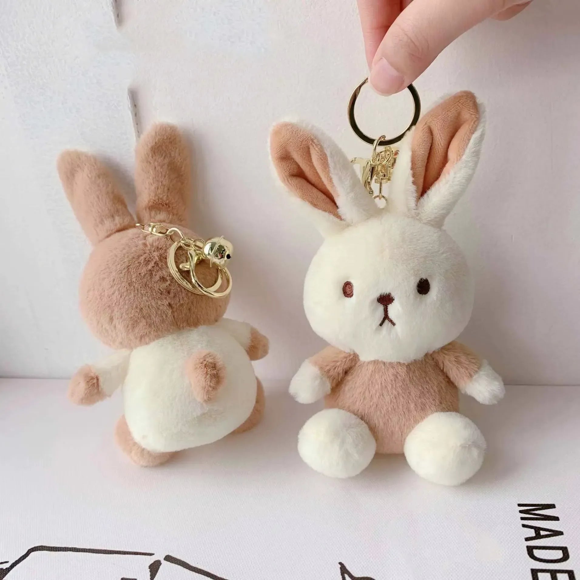 Chocolate Bunny Plush Keychain