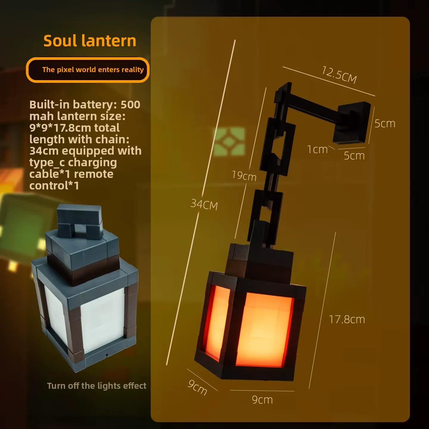 Minekraft Overworld Lantern Lamp