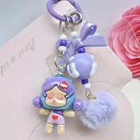 SkullPanda Opulent Pom Pom Keychain