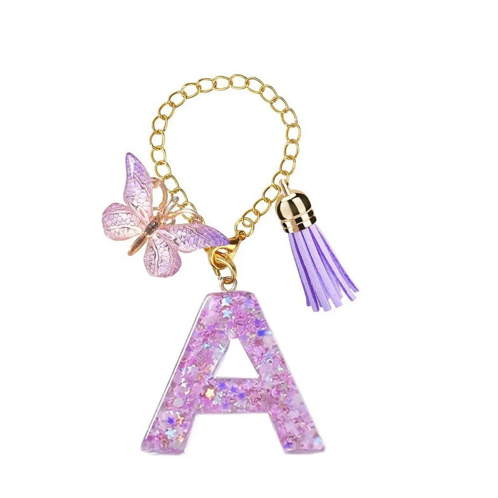Butterfly Liquid Luxe Letter Charm