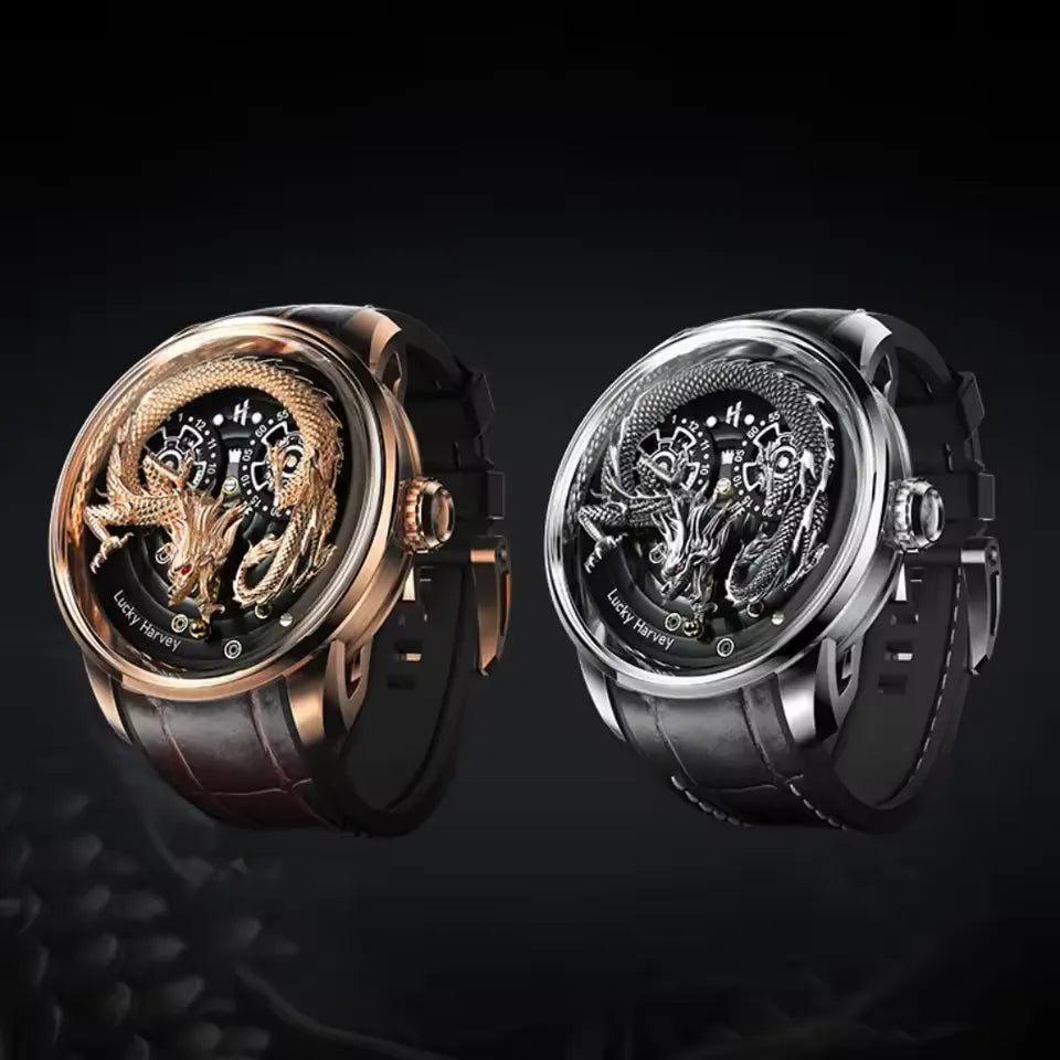 Lucky Harvey Master Series Golden Dragon Mechanical Watch
