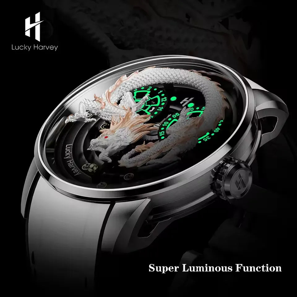 Lucky Harvey Master Series Golden Dragon Mechanical Watch