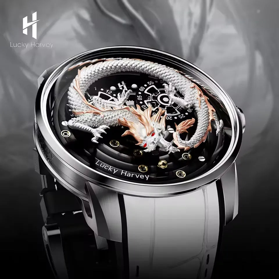 Lucky Harvey Master Series Golden Dragon Mechanical Watch