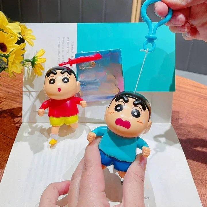 Shinichan Race-Ready Pull String Keychain