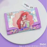 SMGL Little Mermaid Ariel Sequin Shell Tri-Fold Wallet