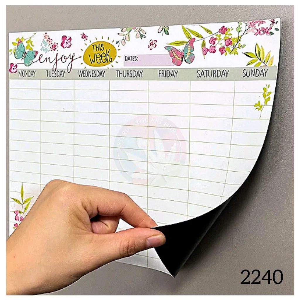 A3 Magnetic Floral Weekly Planner