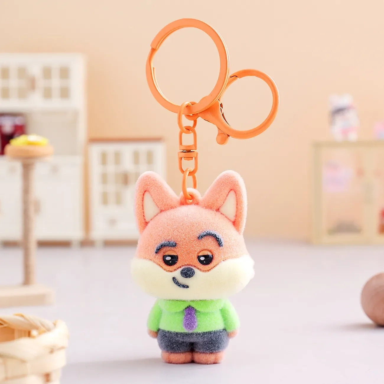Zootropolis Flocked Detective Duo Keychain
