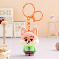 Zootropolis Flocked Detective Duo Keychain