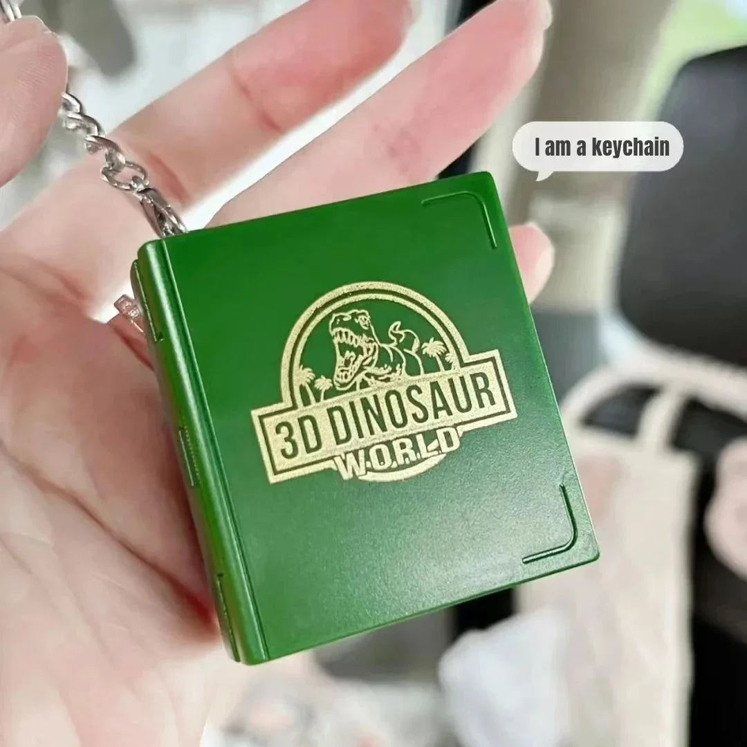 Jurassic Dinosaur Folding Book Keychain