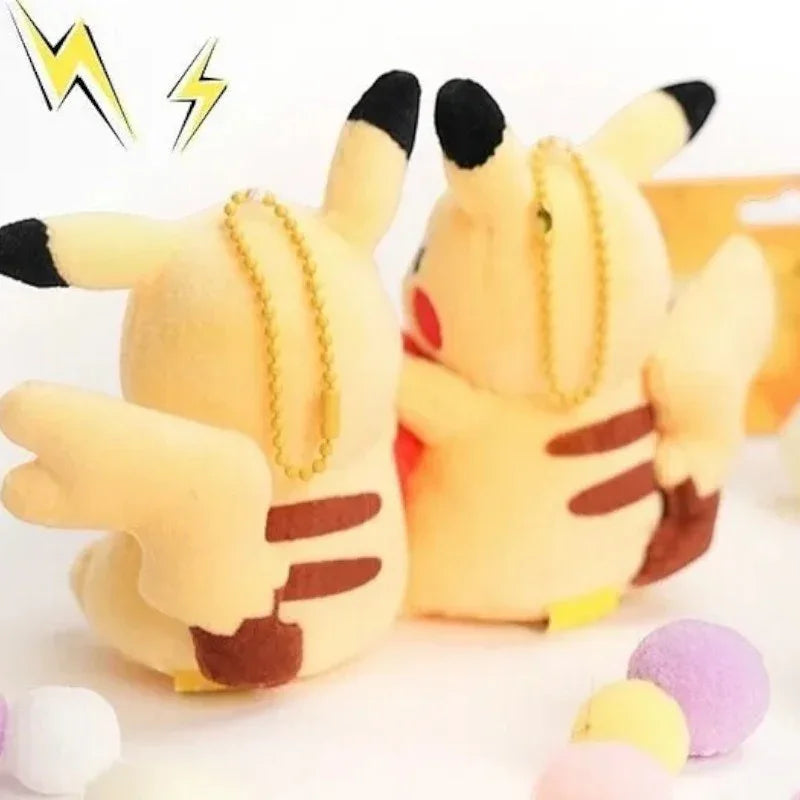 Authentic Pikachu Heart Couple Plush Keychain