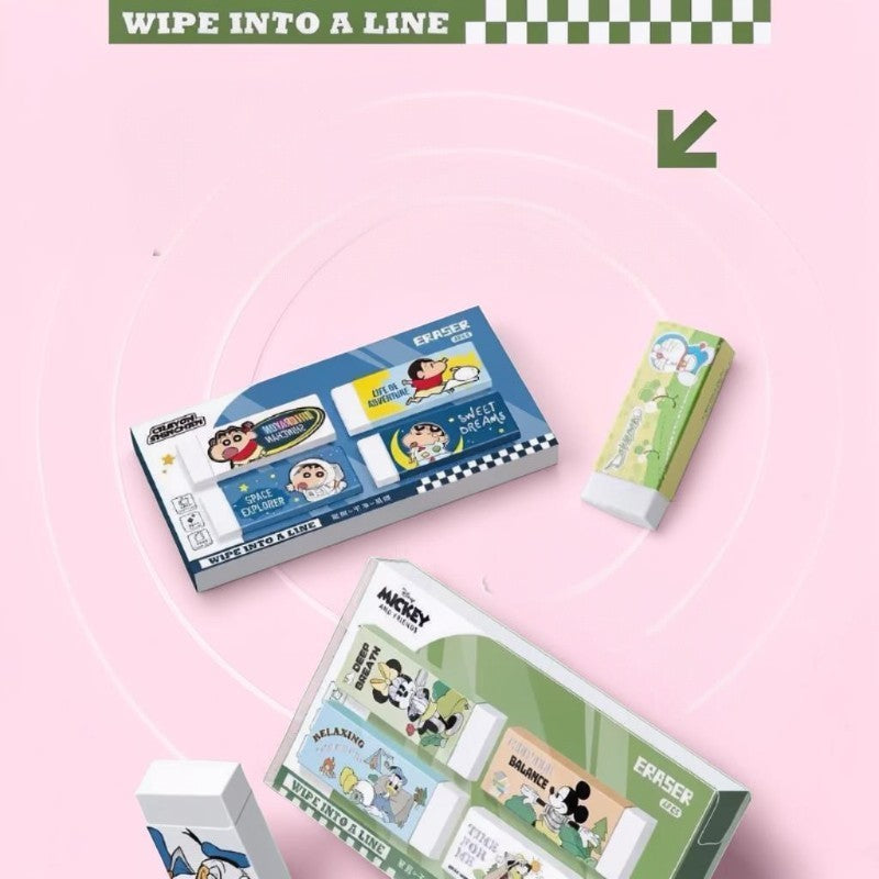 Iconic Anime & DZNY Collector Erasers (Pack of 4)