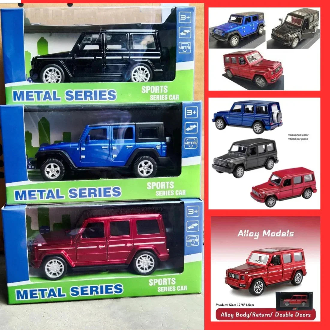 Jeep 1:34 Diecast Pull-back Vehicle