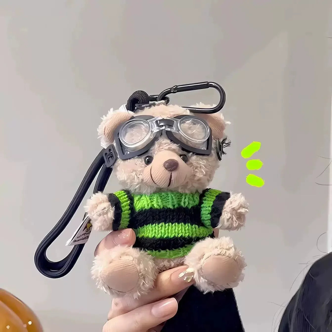 Flight Friend Pilot Bear Plush Keychain