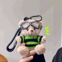 Flight Friend Pilot Bear Plush Keychain