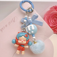 SkullPanda Opulent Pom Pom Keychain