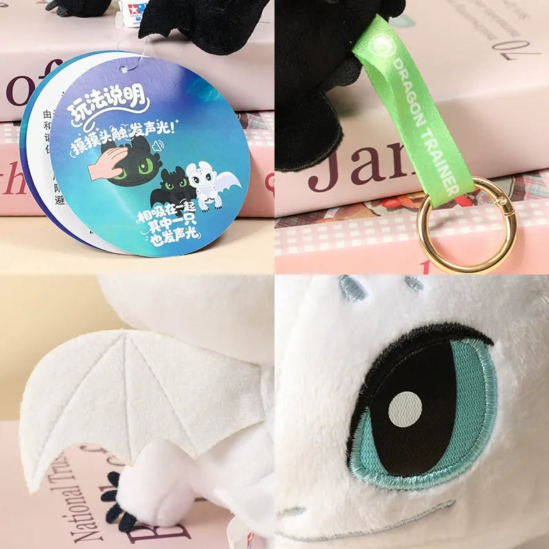 Fury Light & Sound Dragon Plush Keychain
