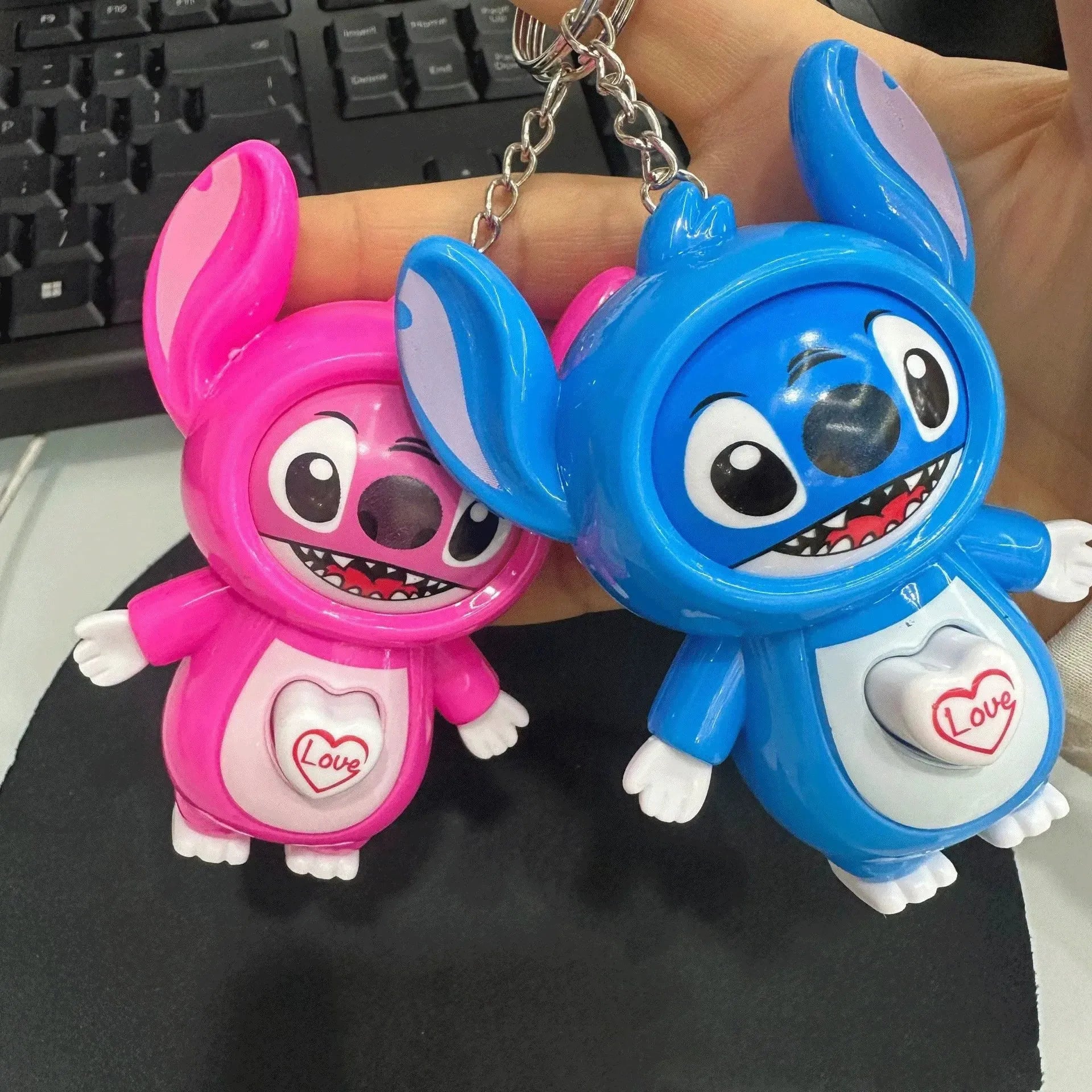 Stitch & Angel Mood Swings Keychain
