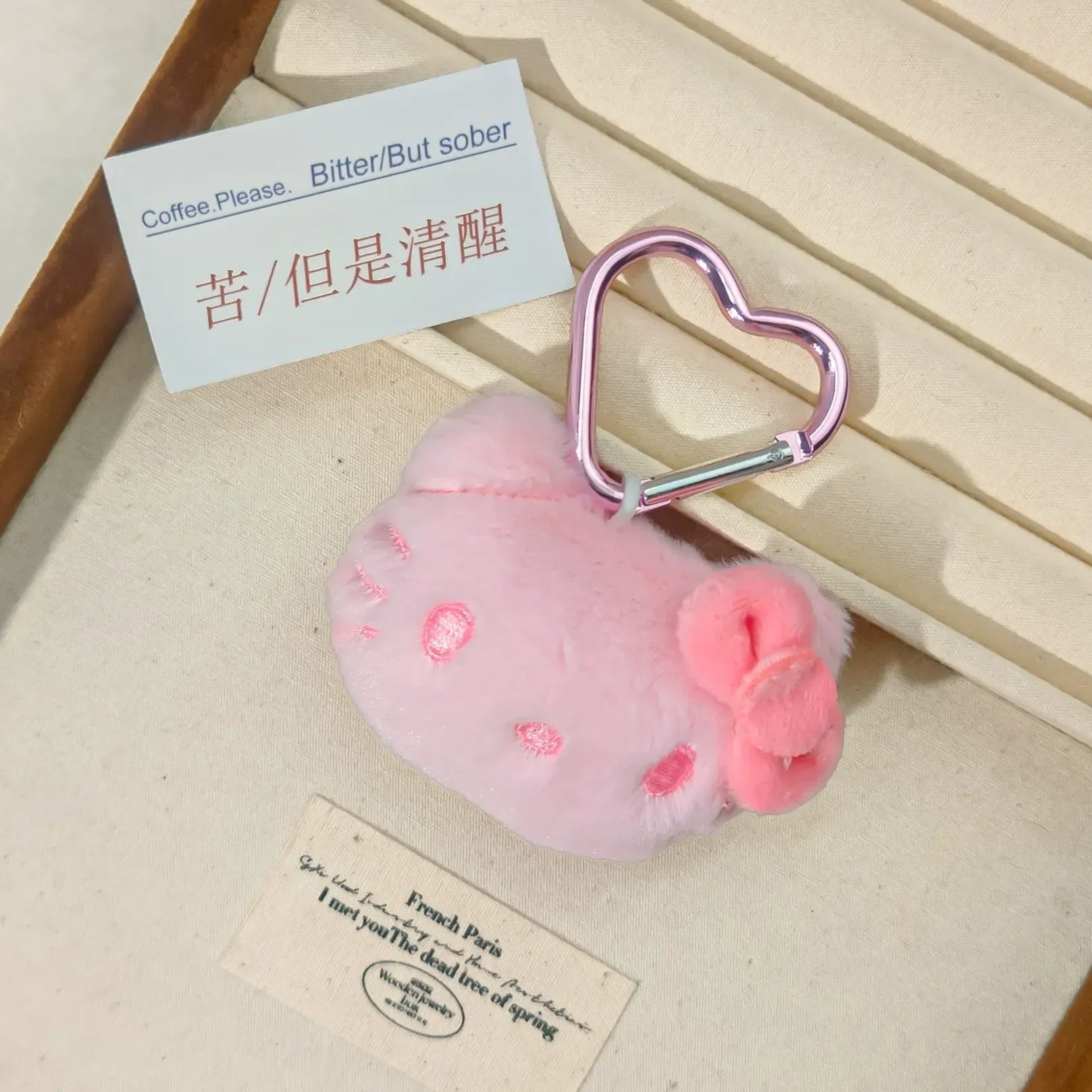 Hello KT Heart Lock Buckle Pendant