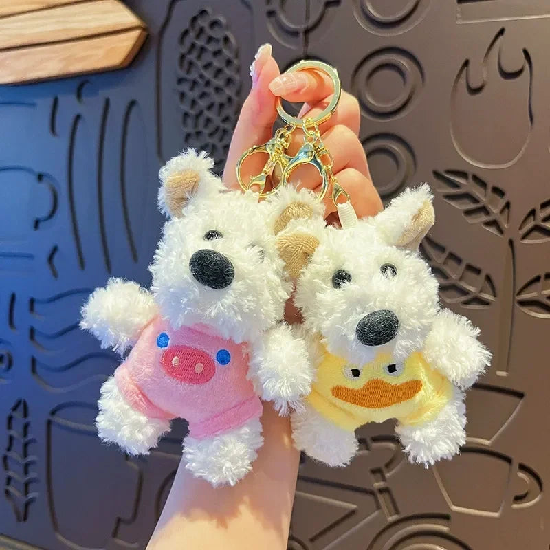 West Highland Pup Dress-up Plush Keychain