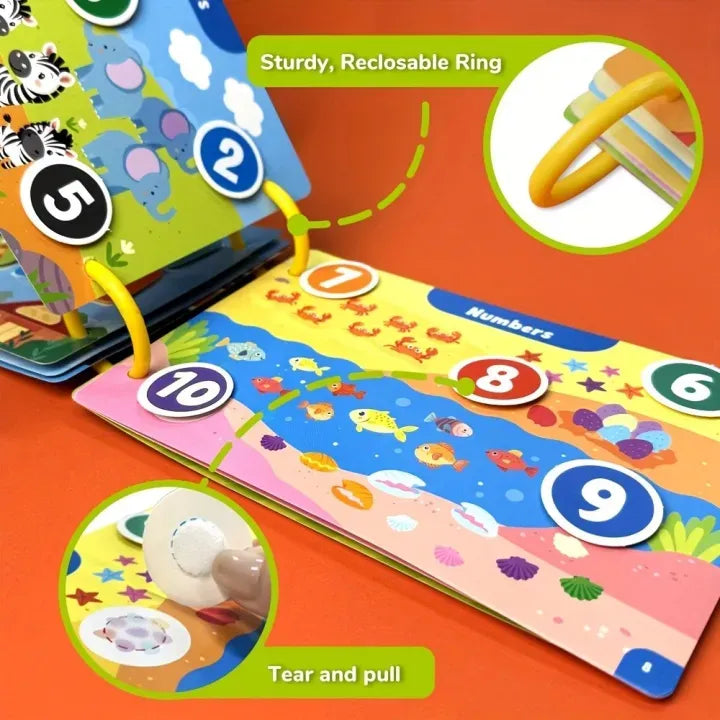 Learning & Fun 6-in-1 Interactive Montessori Busy Book
