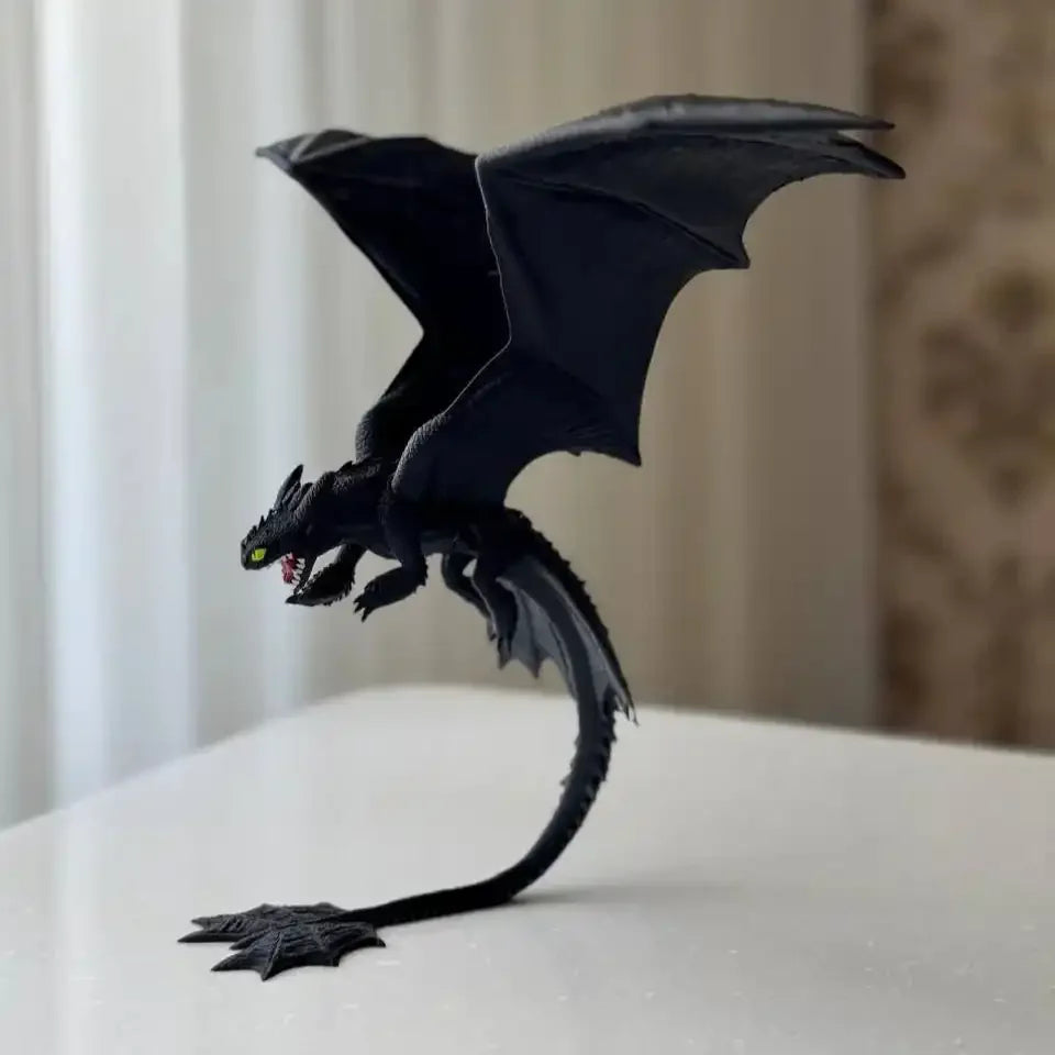 Figurine Dragon de la Nuit Gomme-grinçante (28 cm) 
