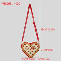 Berry-Sweet Cherry Pie Heart Novelty Crossbody Bag