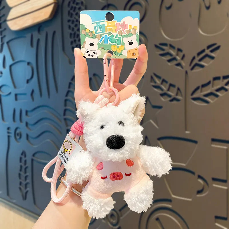Westie Wag Plush Loop Keychain