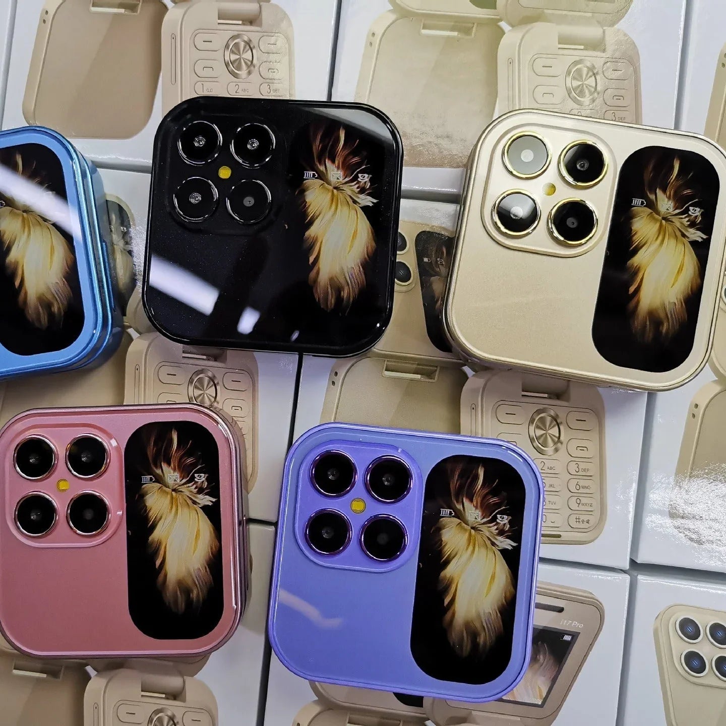 AtomFlip i17 Mini Folding Phone