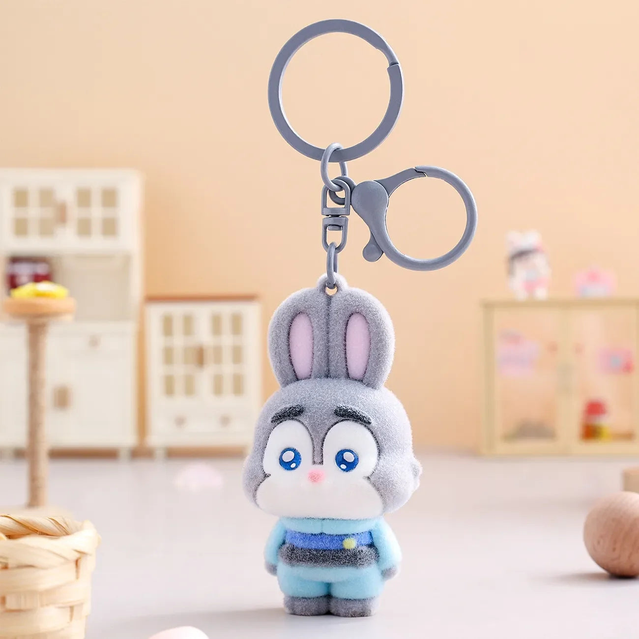 Zootropolis Flocked Detective Duo Keychain