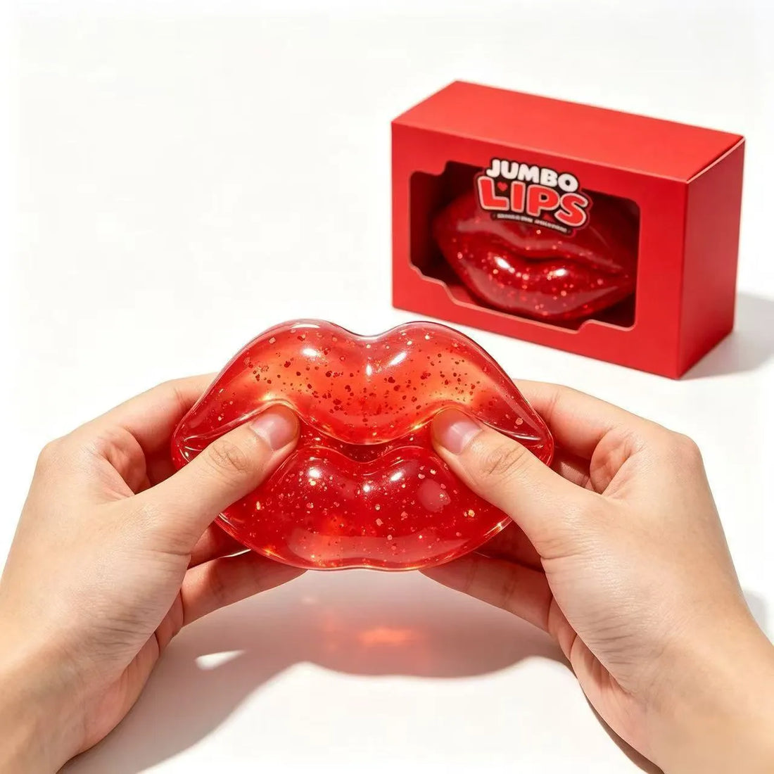 Jumbo Ruby Red Lips Squishy Toy (Set of 2)