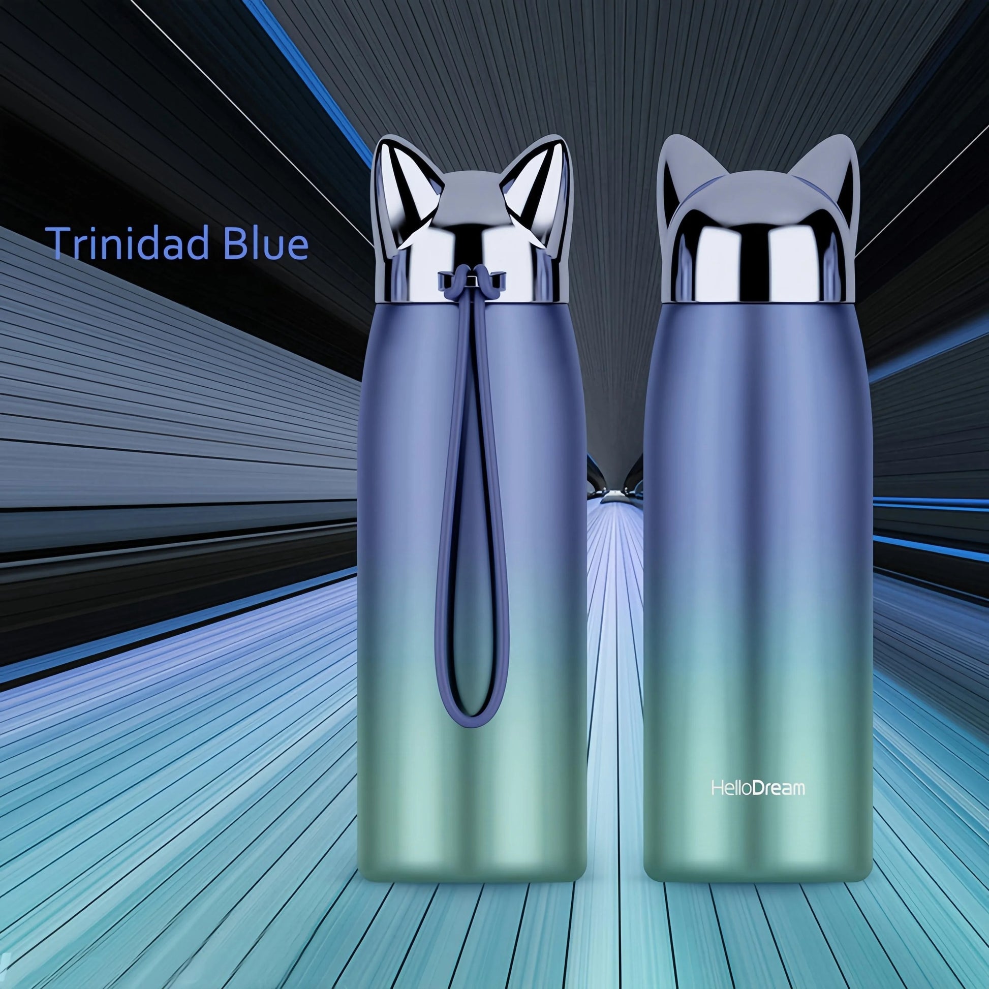 Cute Cat Fox Ears Insulated Bottle (300 ml)